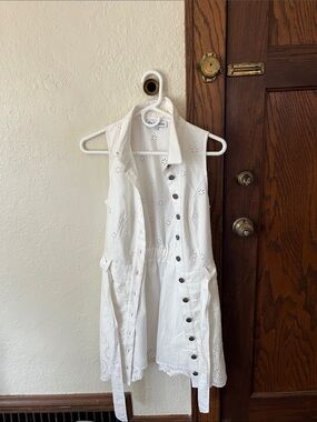En Saison eyelet denim dress
